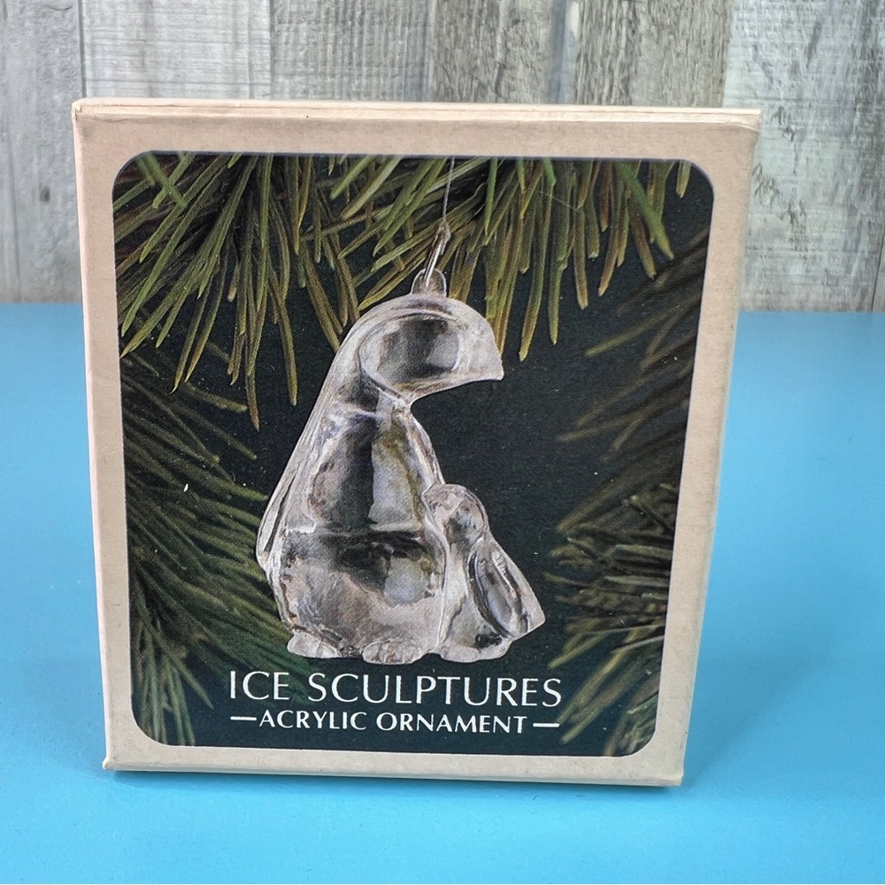 Hallmark Keepsake Ornament Arctic Penguin 1982 Ice Sculptures Acrylic Ornament